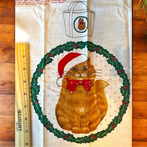 VINTAGE 1992 Fabric Traditions Christmas Appliqué Panel - DIY Holiday Crafts - Picture 8 of 11